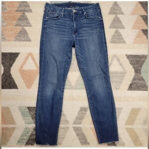 Mother The Looker Crop Ankle Fray Jeans 32